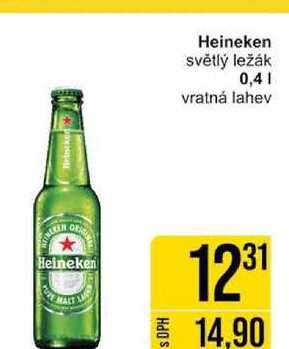 Heineken světlý ležák 0,4l