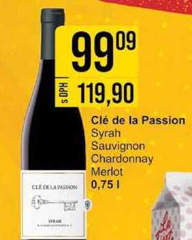 Clé de la Passion Syrah Sauvignon Chardonnay Merlot 0,75l