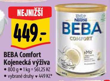 BEBA Comfort Kojenecká výživa, 800 g