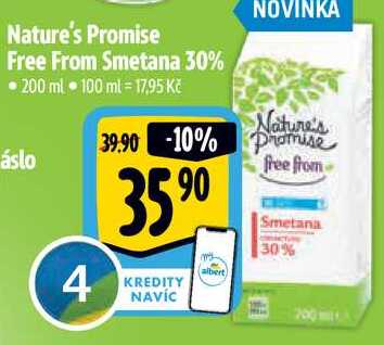 Nature's Promise Free From Smetana 30%, 200 ml 