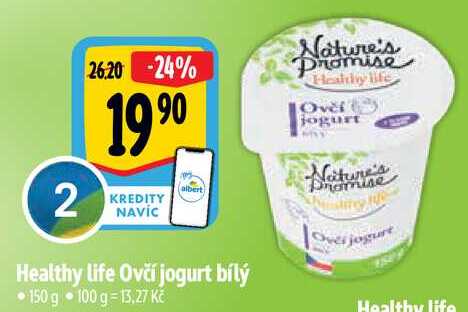 Healthy life Ovčí jogurt bílý, 150 g