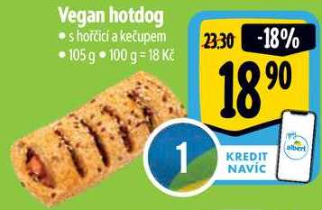 Vegan hotdog, 105 g