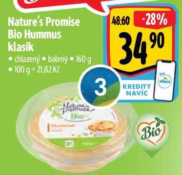 Nature's Promise Bio Hummus klasik, 160 g