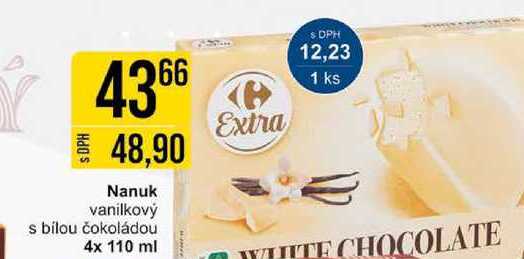 Nanuk vanilkový s bílou čokoládou 4x 110 ml 