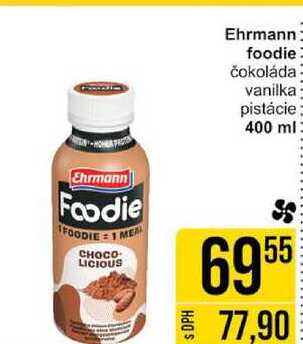 Ehrmann foodie čokoláda vanilka pistácie 400 ml