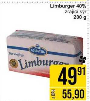 Limburger 40% zrající sýr 200 g 
