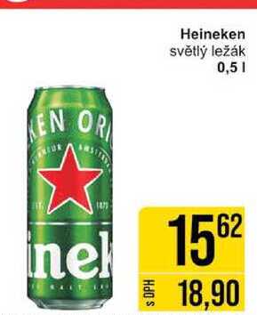 Heineken světlý ležák 0,5l