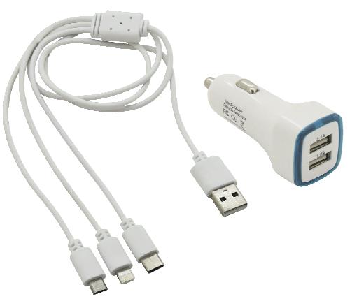 Nabíječka telefonu USB 3in1 (micro USB, iPhone, USB C), 1 KS