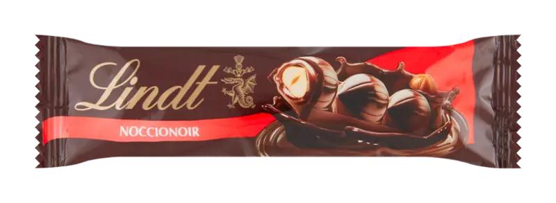 Lindt Hořká čokoláda Noccionoir s lískoořechovou náplní a celými lískovými ořechy, 35 g