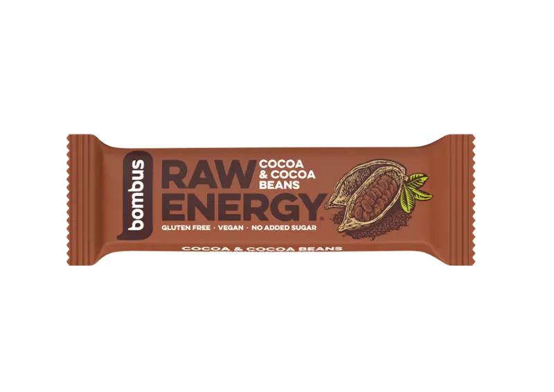 Bombus Tyčinka Raw Energy s kakaem a kakaovými boby, 50 g