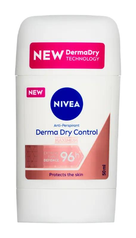 NIVEA Antiperspirant tuhý pro ženy Derma Dry Control, 50 ml