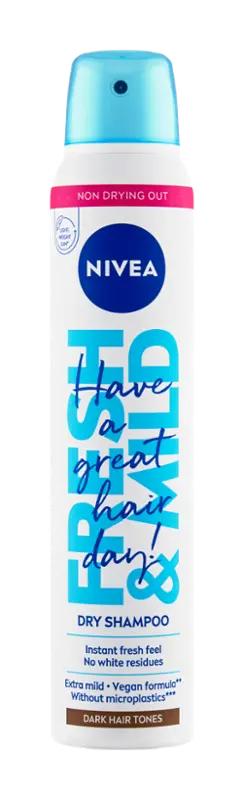 NIVEA Suchý šampon pro tmavé vlasy Fresh & Mild, 200 ml