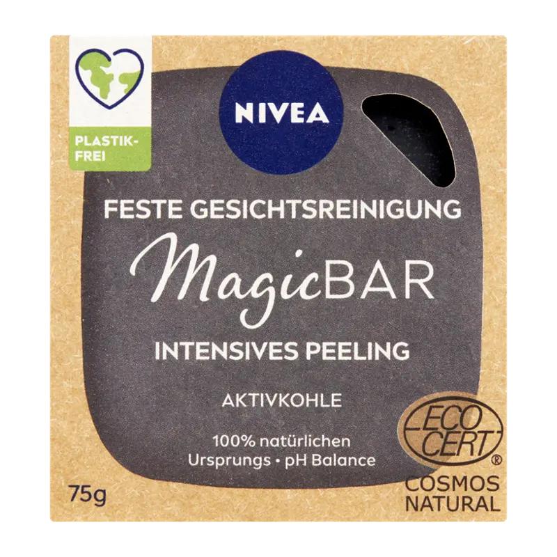 NIVEA Peelingové pleťové mýdlo Magic bar s uhlím, 75 g