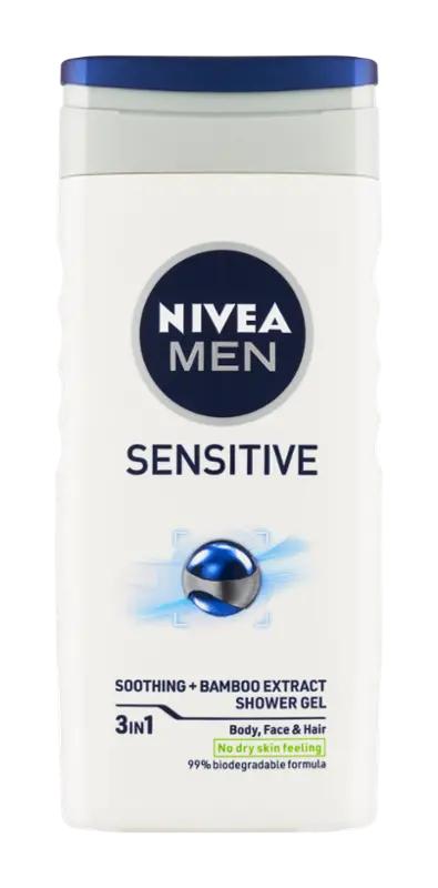NIVEA Men Sprchový gel pro muže 3v1 Sensitive, 250 ml