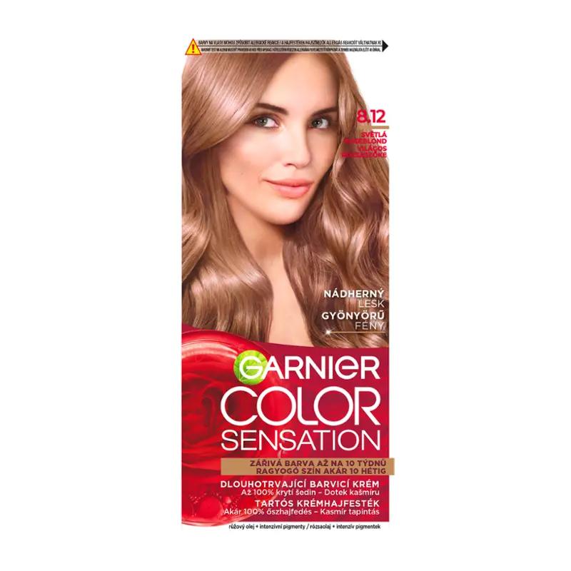 Garnier Barva na vlasy Color Sensation 8.12 světlá roseblond, 1 ks