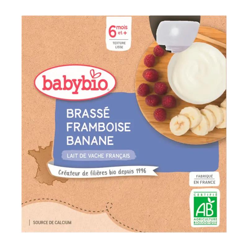 Babybio Bio mléčný desert malina a banán, 340 g