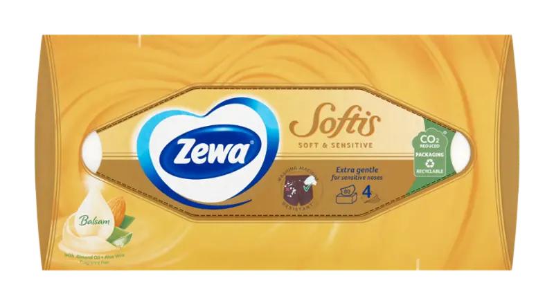 Zewa Zewa Softis Soft & Sensitive papírové kapesníčky 4vrstvé, 80 ks