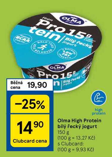 Olma High Protein bílý řecký jogurt, 150 g 