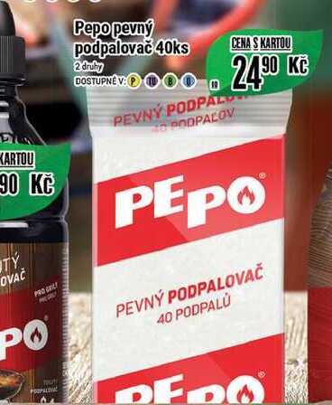 Pepo pevný podpalovač 40ks