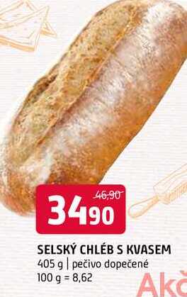 Selský chléb s kvasem 405g