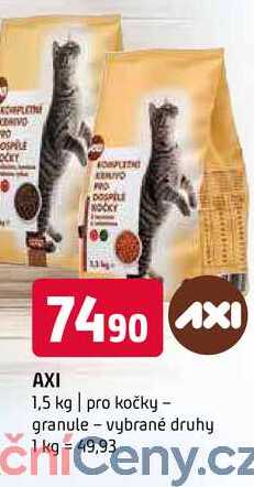 AXI 1,5 kg pro kočky granule vybrané druhy 