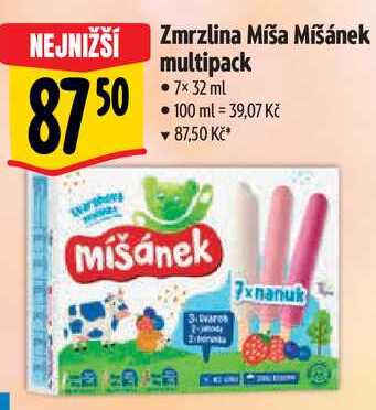 Zmrzlina Míša Mišánek multipack, 7x 32 ml