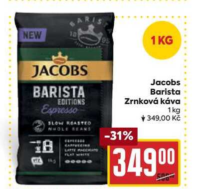 Jacobs Barista Zrnková káva 1 kg 