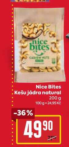 Nice Bites Kešu jádra natural 200 g