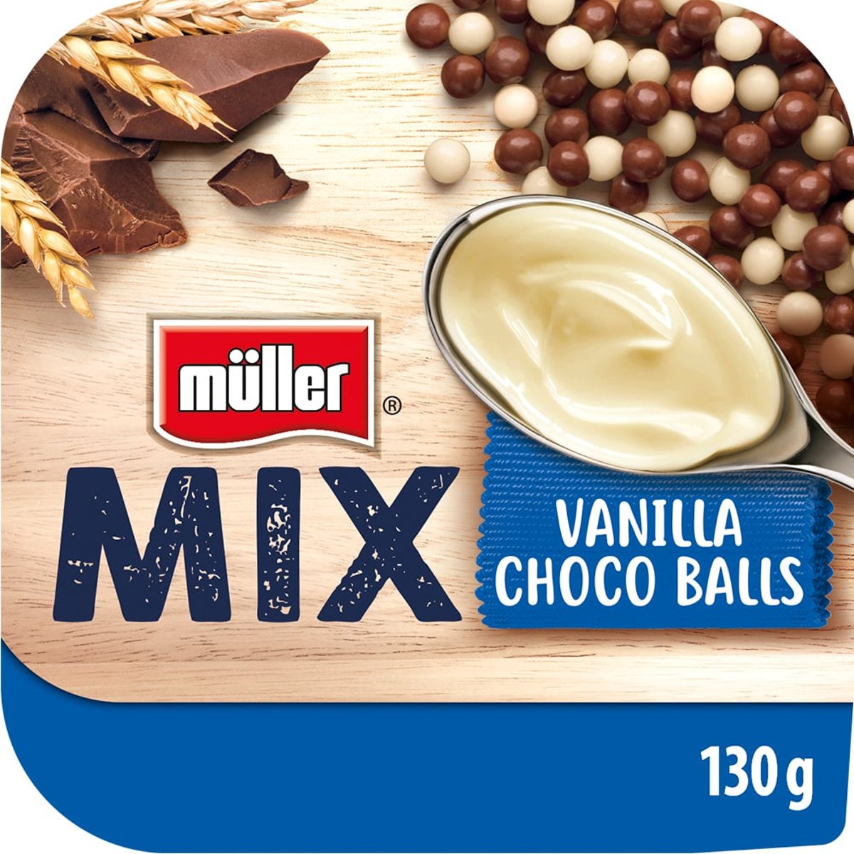 Müller Mix Vanilkový jogurt s čokoládovými kuličkami