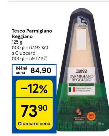 Tesco Parmigiano Reggiano, 125 g 