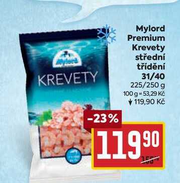 Mylord Premium Krevety střední třídění 31/40 225/250 g 