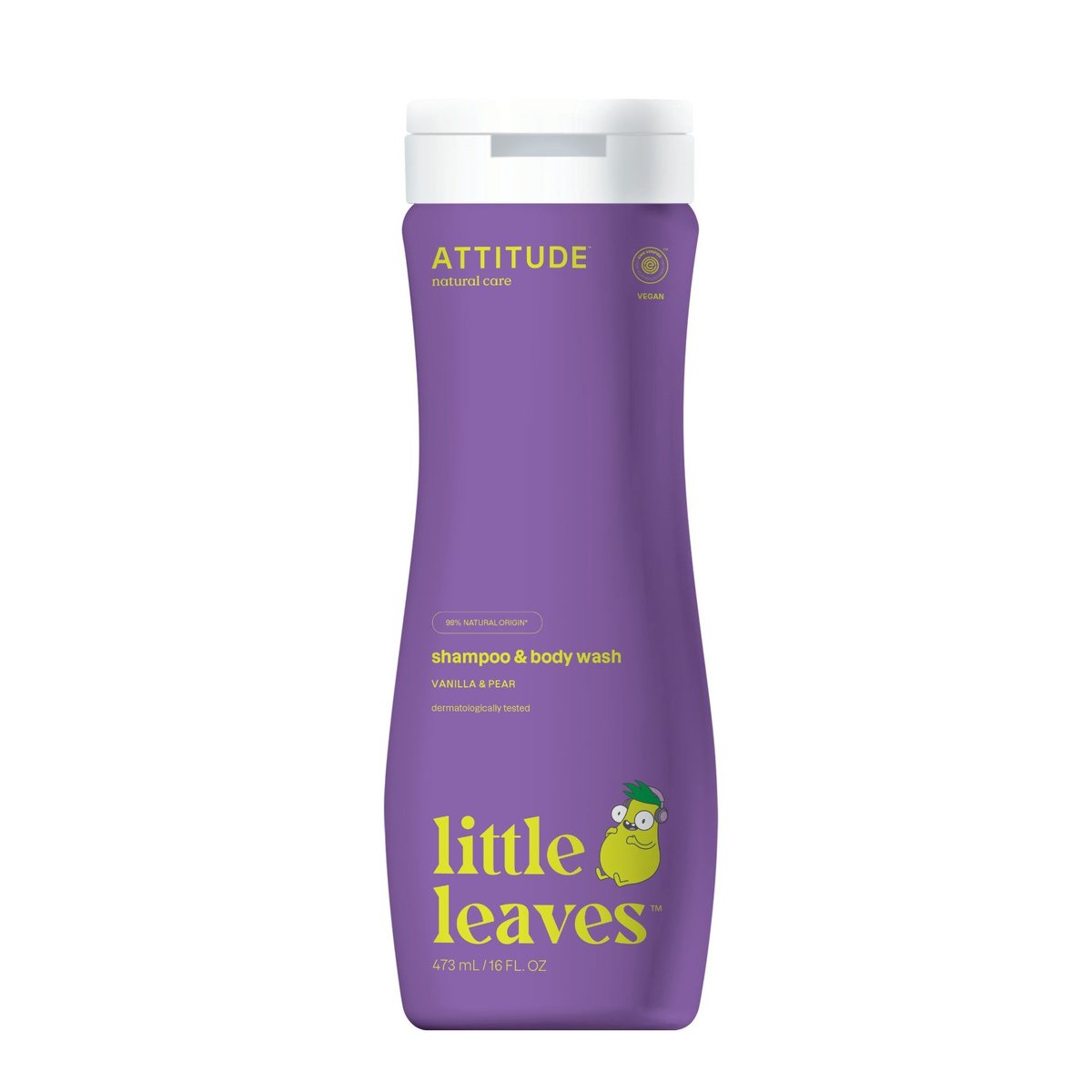 Attitude Little leaves dětské tělové mýdlo a šampon (2 v 1) vanilka a hruška
