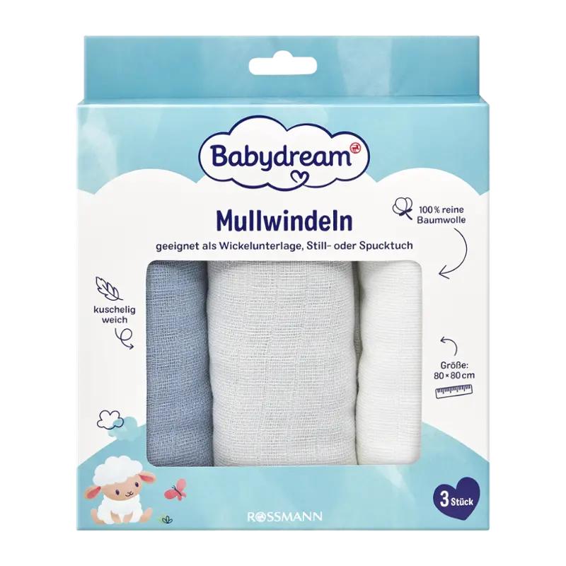 Babydream Dětské bavlněné pleny, různé druhy, 3 ks