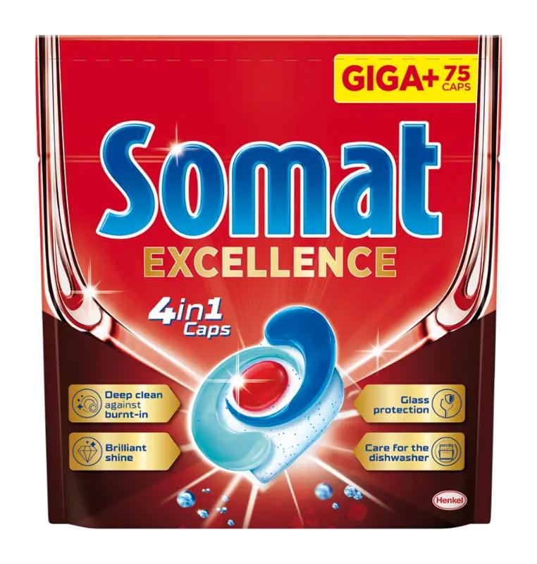Somat Kapsle do myčky Excellence 4v1, 75 ks