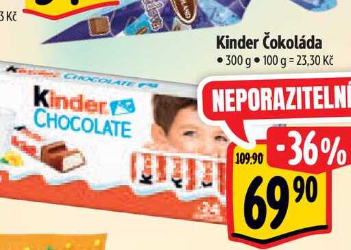   Kinder Čokoláda 300 g 