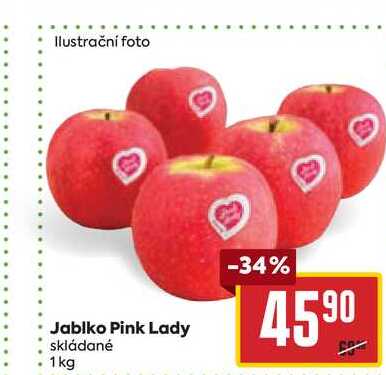 Jablka Pink Lady skládané 1 kg 