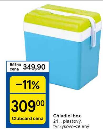 Chladicí box, 24 1. plastový. tyrkysovo-zelený 