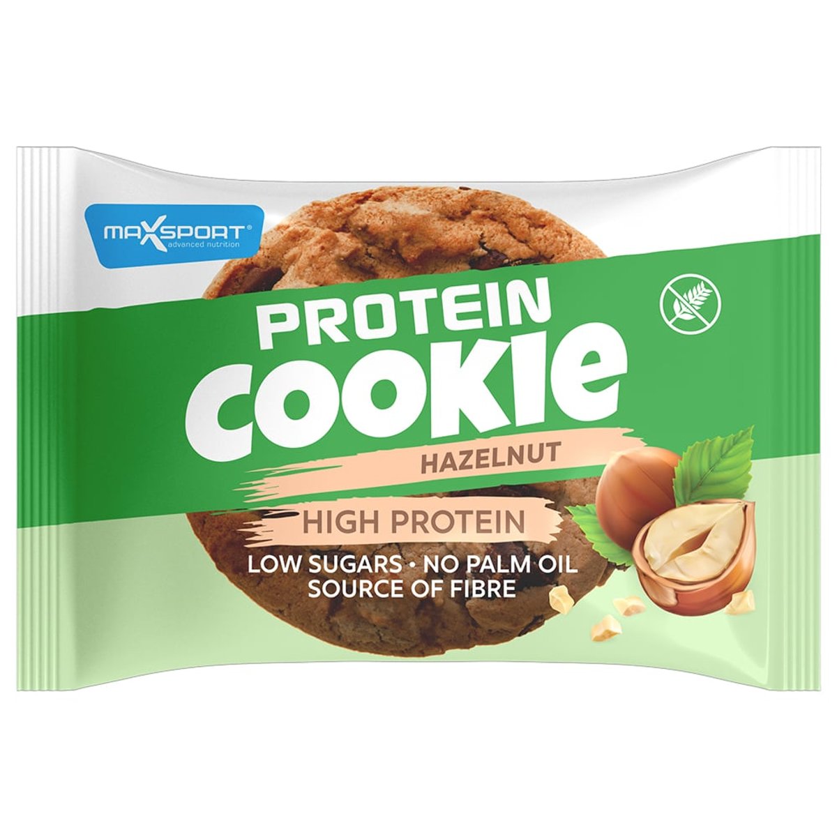 Max Sport Protein cookie s kousky mléčné čokolády a lískovými oříšky