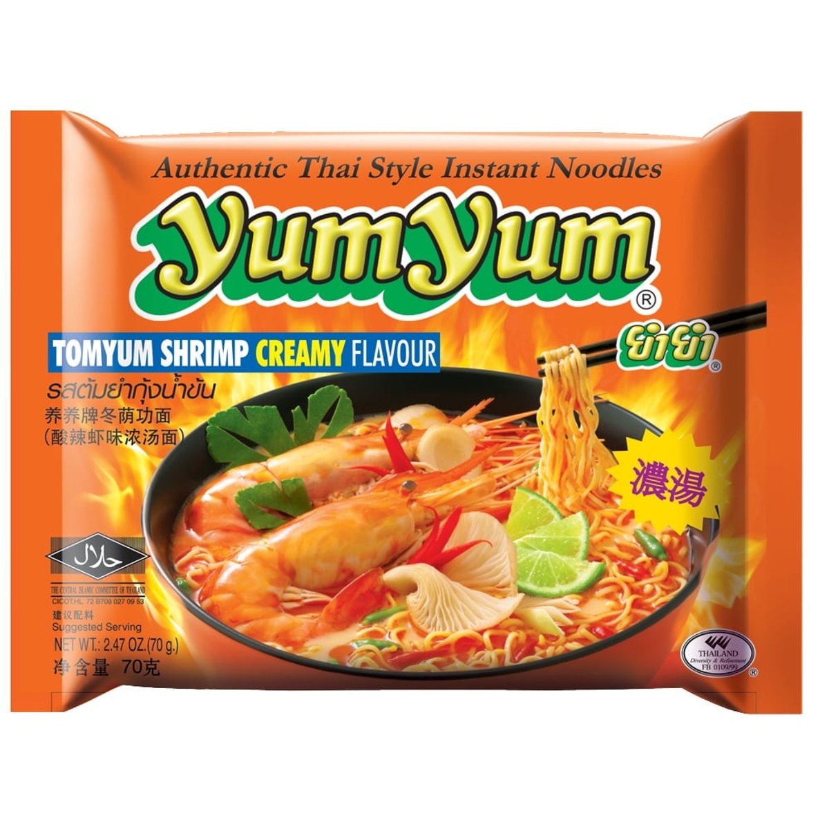 Yum Yum Instantní nudlová polévka Tom Yum Creamy