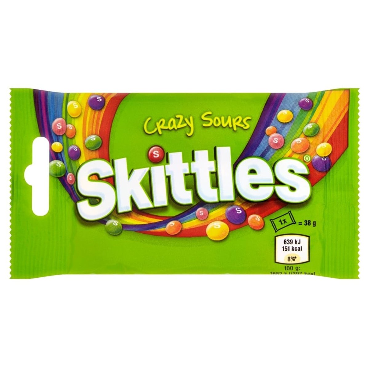 Skittles Crazy Sours ovocné žvýkací bonbóny