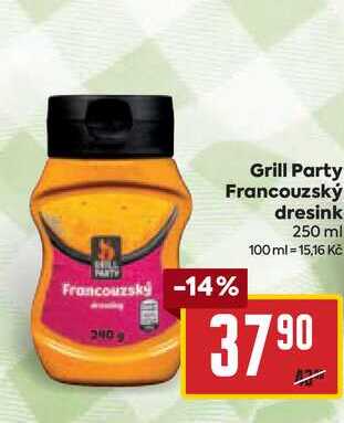 Grill Party Francouzský dresink 250 ml 