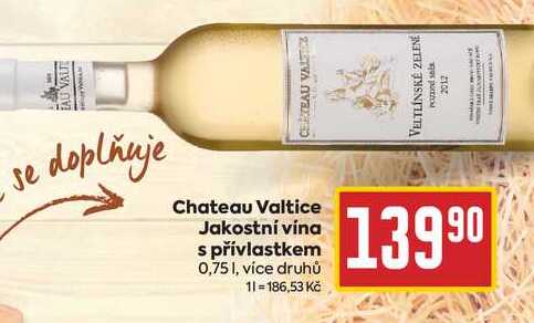 Chateau Valtice Jakostní vína s přívlastkem 0,75l
