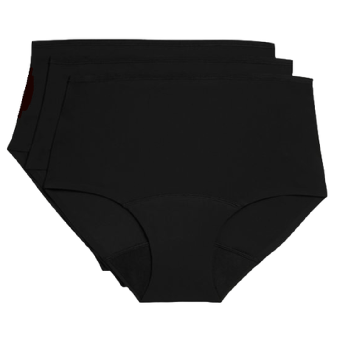Marks & Spencer Menstruační kalhotky, vysoce savé, černé, 3 ks, vel. 14