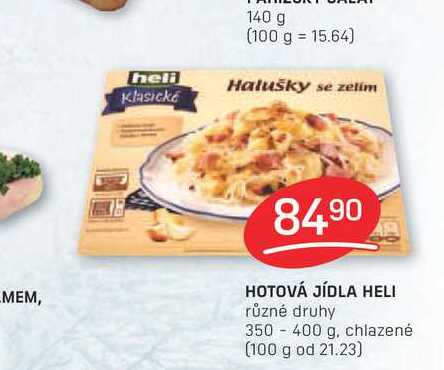 HOTOVÁ JÍDLA HELI různé druhy 350 400 g