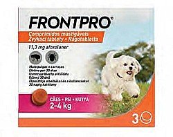 FRONTPRO® antiparazitární žvýkací tablety pro psy (2−4 kg) 3 tablety