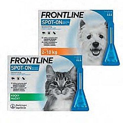 FRONTLINE SPOT‑ON pro kočky FRONTLINE SPOT‑ON pro psy S (2–10 kg) 3 ks