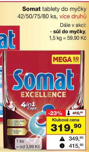 Somat tablety do myčky 42/50/75/80 ks, více druhů 