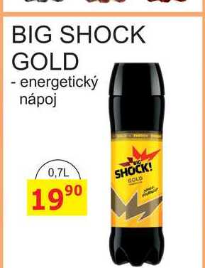 BIG SHOCK GOLD - energetický nápoj 0,7L 