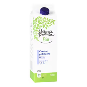 Nature's Promise Bio mléko čerstvé polotučné  1 l
