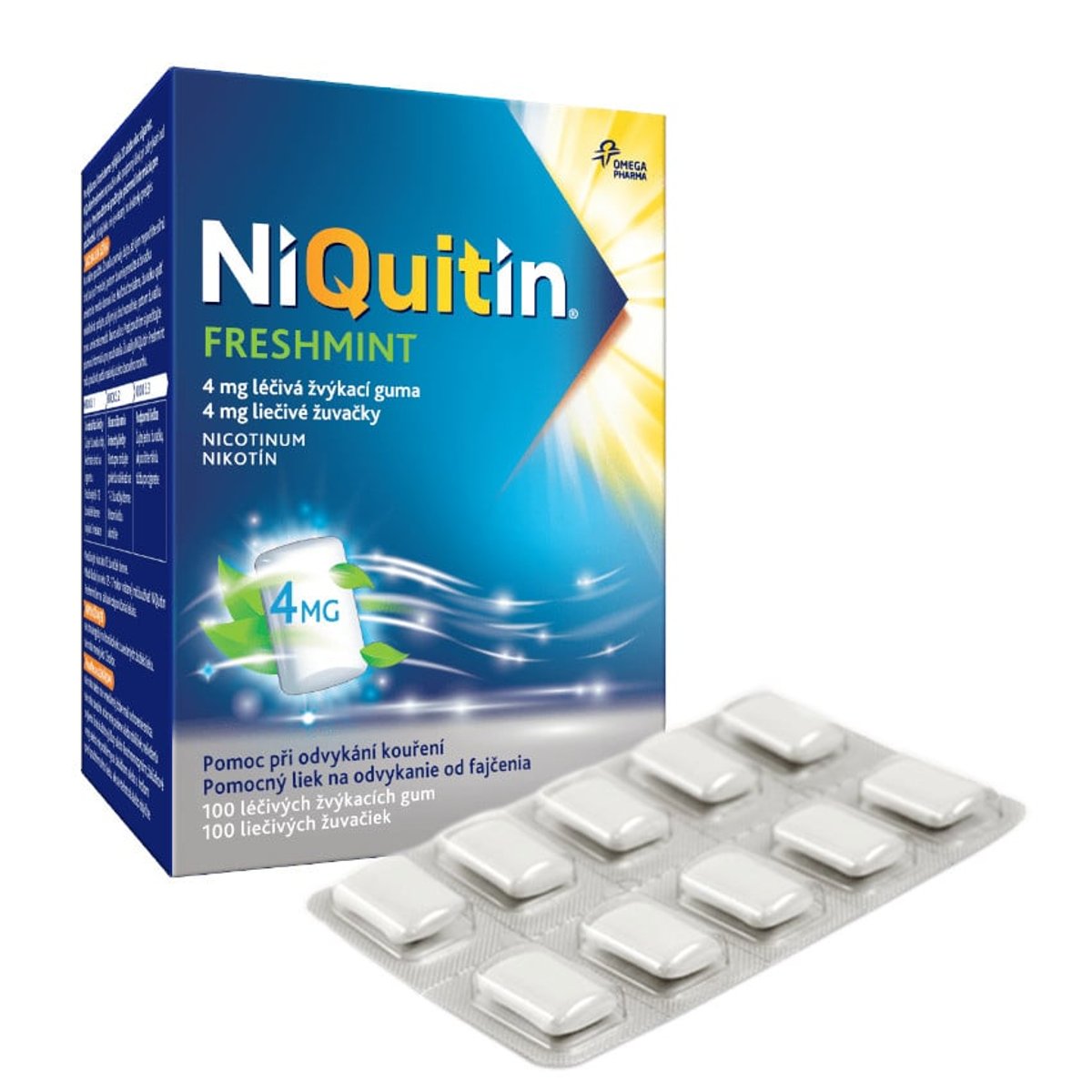 NIQUITIN FRESHMINT 4MG Léčivá žvýkací guma 100
